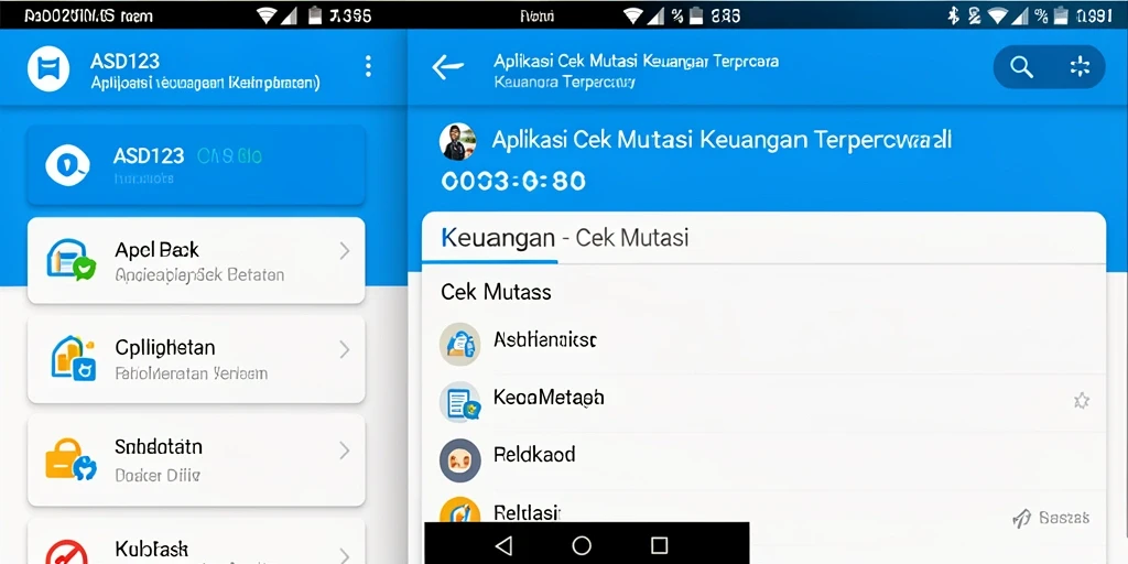 Tampilan antarmuka aplikasi Cek Mutasi ASD123 yang modern dan ramah pengguna.