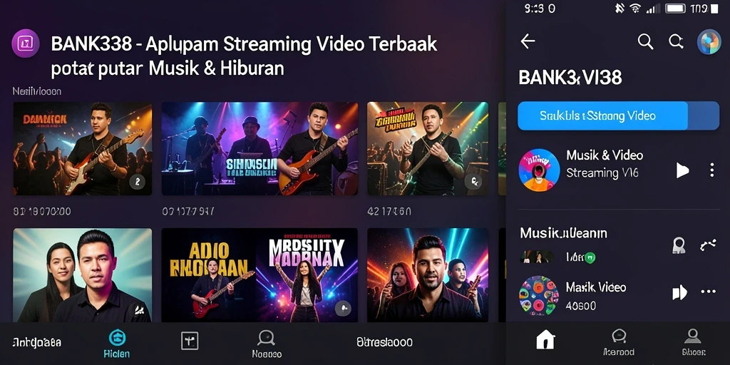 Antarmuka BANK338 dengan berbagai pilihan konten Streaming Video.