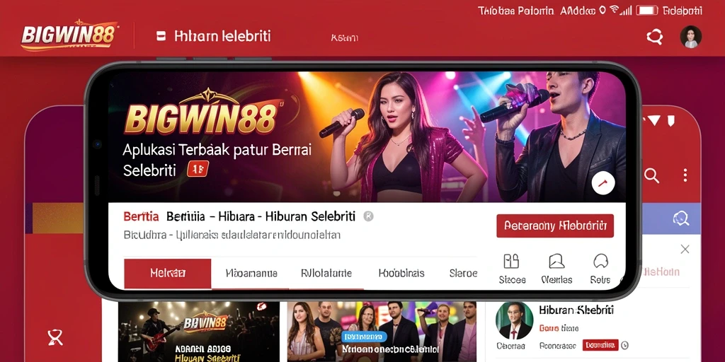 Tampilan antarmuka user-friendly BIGWIN88 untuk berita selebriti.