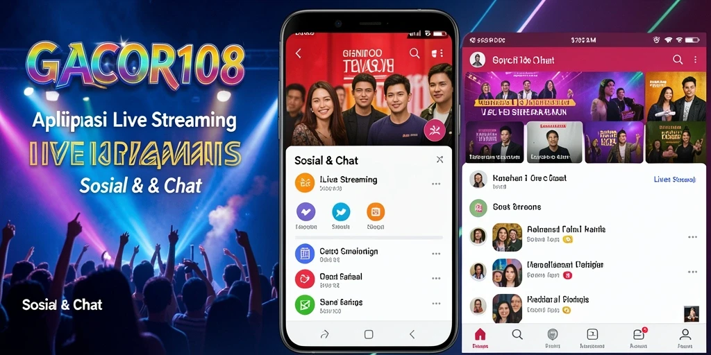 Tampilan antarmuka GACOR108 saat Live Streaming yang interaktif.