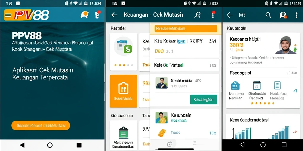 Tampilan antarmuka utama PPV88 untuk cek mutasi keuangan.