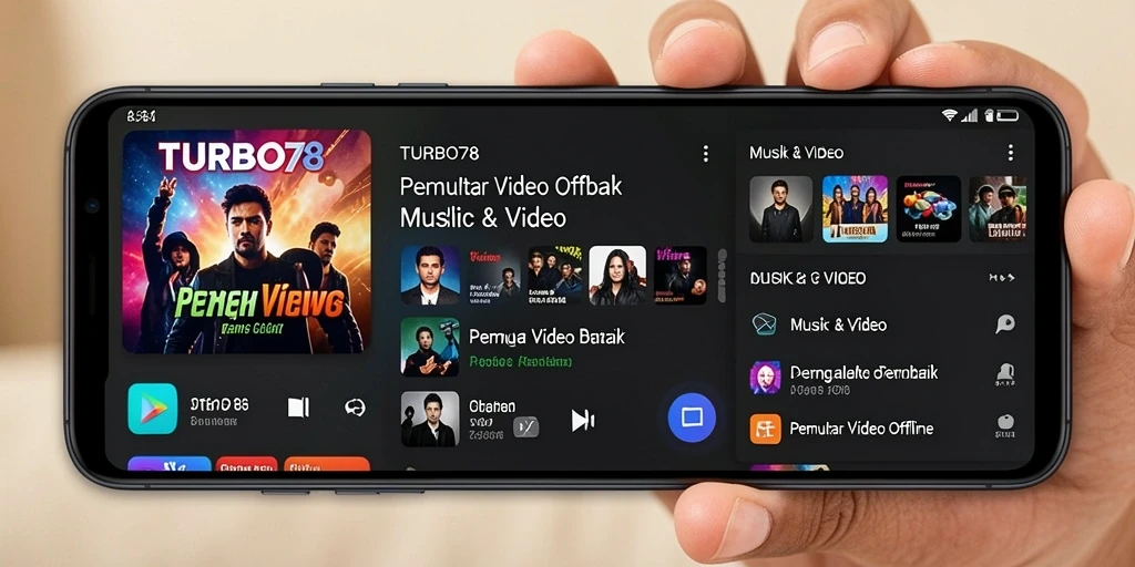 Antarmuka sederhana dan fungsional dari TURBO78 untuk Pemutar Video Offline.