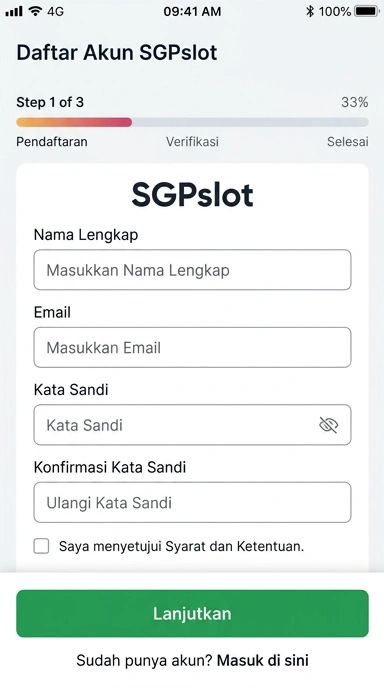 Panduan Registrasi Akun Baru sgpslot untuk Android