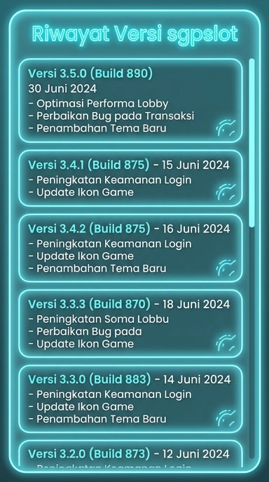 Riwayat Versi Terbaru sgpslot untuk Android